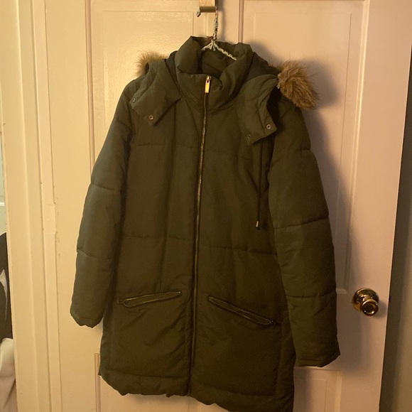 Old Navy long fleece lined coat - Picture 1 of 4